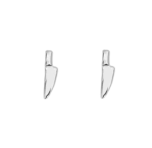 Minimalist Knife Real 925 Sterling Silver Little Stud Earrings for Women Girls Men Personzlied Tiny Small Cartilage Tragus Simple Post Pin Hypoallergenic Pierced Ear Halloween Jewelry Gifts Birthday