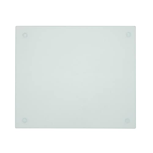 Farberware Large Glass Cutting Board, Dishwasher-Safe Kitchen Board with Non-Slip Feet, Scratch Resistant, Heat Resistant, Shatter Resistant, 12 x 14 Inches, Clear