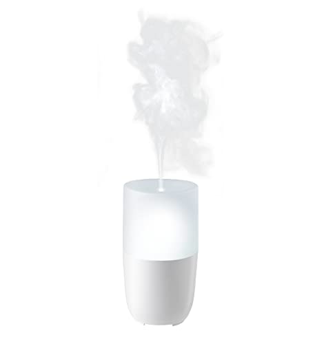 Ellia Soothe Ultrasonic Essential Oil Aromatherapy Diffuser | 6.5hrs Continuous & 13hrs Intermittent Runtime, Gentle Color-Changing Glow (ARM-310WT), White