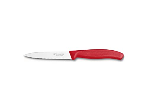 Victorinox Swiss Classic 4-Inch Spear Tip, Serrated, Red Paring Knife