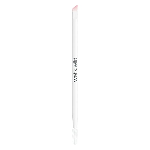 wet n wild Eyebrow and Liner Brush, Dual-Ended Angled Bristles with Ergonomic Handle for Comfortable Precision Control