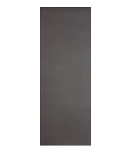 Manduka GRP Hot Yoga Mat - For Women and Men, Durable, Non Slip Grip, Sweat Resistant, 6mm Thick, 71 Inch, Steel Grey