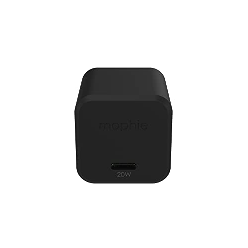 mophie speedport 20 USB-C Charger GaN 20W Fast Compact Foldable Charger for MacBook Pro 13, Galaxy S22/S22+/S22 Ultra/S21, Note 20/10, iPhone 14/13/12 Pro, and More - Black