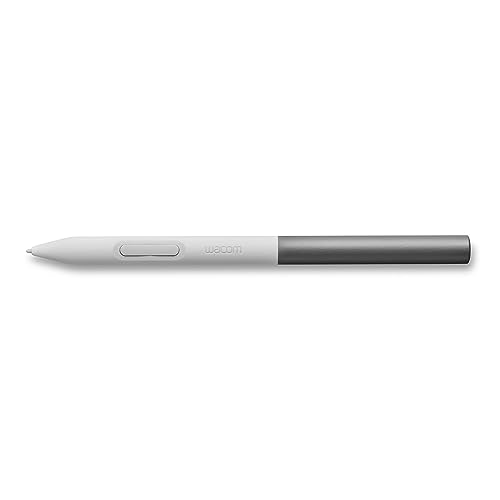 Wacom One Standard Pen (for 2023 Edition Wacom One displays and Tablets), White Front/Gray Rear