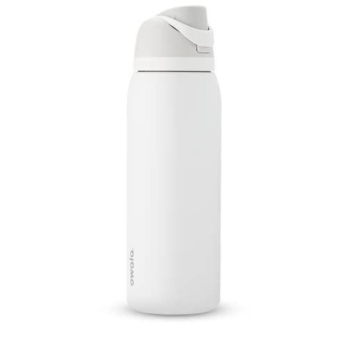 Owala FreeSip Insulated Stainless Steel Water Bottle with Straw for Sports and Travel, BPA-Free, 40-oz, Shy Marshmallow