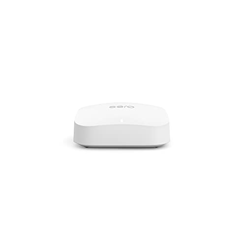 Amazon eero Pro 6E mesh Wi-Fi router, Supports speeds up to 2.3 Gbps, Coverage up to 2,000 sq. ft, Connect 100+ devices, Ideal for streaming, working, and gaming, 1-Pack, 2022 release