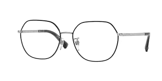 Valentino VA1026D - 3007 Eyeglass Frame BLACK ON SILVER w/DEMO LENS 55mm