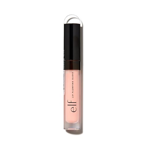 e.l.f. Lip Plumping Gloss, Hydrating, Nourishing, Invigorating, High-Shine, Plumps, Volumizes, Cools, Soothes, Shimmer, Pink Cosmo 8 Ounce 0.09 Fl Oz