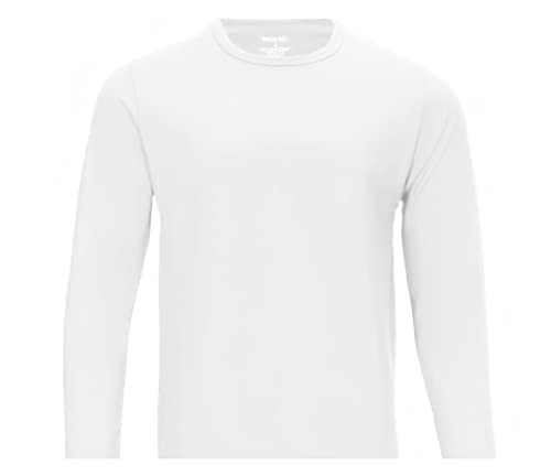 Rocky Men's Thermal Base Layer Top (Long John Underwear Shirt) Insulated for Outdoor Ski Warmth/Extreme Cold Pajamas (White - Small)