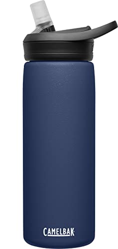 CamelBak eddy+ Water Bottle with Straw 20oz - Insulated Stainless Steel, Navy