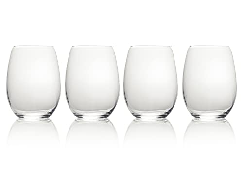 Mikasa, 19.75 oz, Clear Julie Stemless Wine Glass, 19.75-Ounce, Set Of 4, 4 Count (Pack of 1)