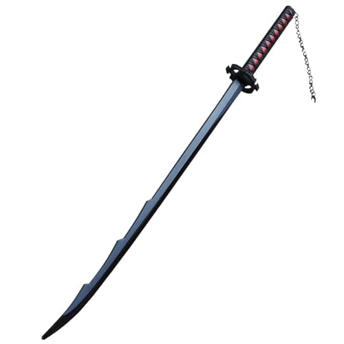 Mingshao 42” Fantasy Anime Japanese Ninja Cosplay Costume Foam Samurai Sword Kurosaki Ichigo Sword Katana Blade Halloween Weapon (Tensa Zangetsu)