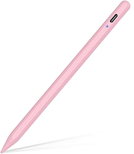 Pencil 2nd Generation for iPad Magnetic Wireless Charging, Pencil for Apple with Tilt Sensitivity &Palm Rejection, Stylus Pen for iPad Compatible with iPad/Mini 5/6, Air 3/4/5, Pro 11'&12.9' Pink