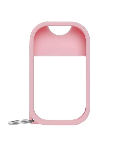 Touchland Silicone Mist Case with Keyring for Power and Glow Mist (1FL OZ) | Protective and Stylish Sanitizer Accessory | Pink