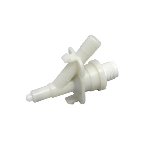 Dometic 385311641 Genuine OEM Water Valve Kit | 300 301 310 320 Dometic and Sealand Toilets | Includes Hose Clamp and Fasteners | White Compact Kit for Efficient Repair and Replacement
