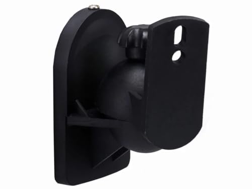 Monoprice Low Profile 7.5 lb. Capacity Speaker Wall Mount Brackets (Pair) Black
