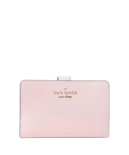 Kate Spade Madison Saffiano Leather Medium Compact Bifold Wallet (Conch Pink)