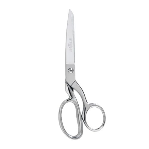 Gingher Dressmaker's Fabric Scissors - 8' Stainless Steel Shears - Sharp Knife Edge Fabric Scissors with Protective Sheath