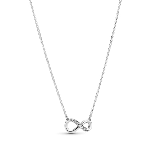 Pandora Sparkling Infinity Collier Necklace - Great Gift for Her - Stunning Women's Jewelry - Sterling Silver & Cubic Zirconia - 19.7'