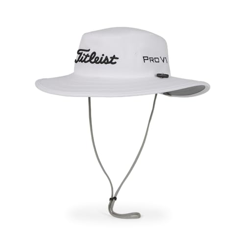 Titleist Men's Standard Tour Aussie Golf Hat, White/Black