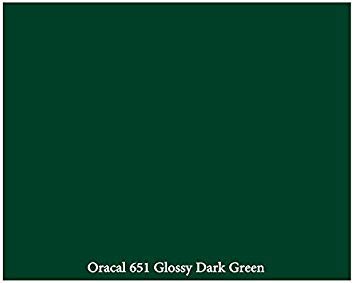 12' x 10 ft Roll of Glossy Oracal 651 Dark Green Adhesive-Backed Vinyl for Craft Cutters, Punches and Vinyl Sign Cutters by VinylXSticker