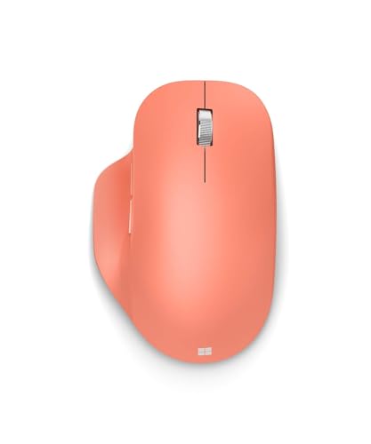 Microsoft Bluetooth Ergonomic Mouse - Peach - with comfortable Ergonomic design, thumb rest, up to 15months battery life. Works with Bluetooth enabled PCs/Laptops Windows/Mac/Chrome computers