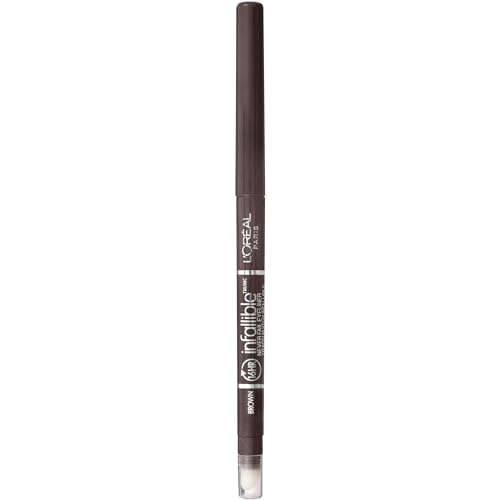 L'Oreal Paris Makeup Infallible Never Fail Original Mechanical Pencil Eyeliner with Built in Sharpener, Brown, 0.008 oz.