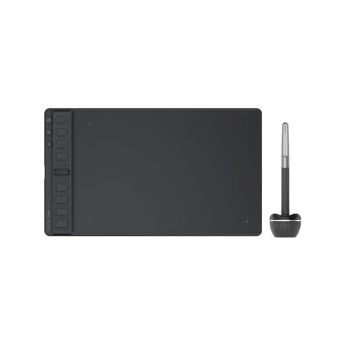 2023 HUION Inspiroy 2 Medium Drawing Tablet with Scroll Wheel 8 Customized Keys Battery-Free Stylus 60° Tilt Support for Digital Art, Design, Sketch, 9x5inch Graphics Tablet, Black