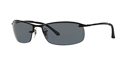 Ray-Ban RB3183 Sunglasses + Vision Group Accessories Bundle (Black/Grey Polarized (002/81)