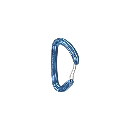 Wild Country Helium 3.0 Rock Climbing Carabiner - Large Wiregate, Lightweight Aluminum Carabiner - Blue - One Size