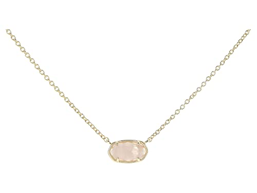 Kendra Scott Grayson Stone Pendant Necklace Gold Rose Quartz One Size