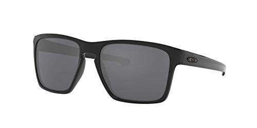 Oakley Men's OO9341 Sliver XL Rectangular Sunglasses, Polished Black/Grey, 57 mm
