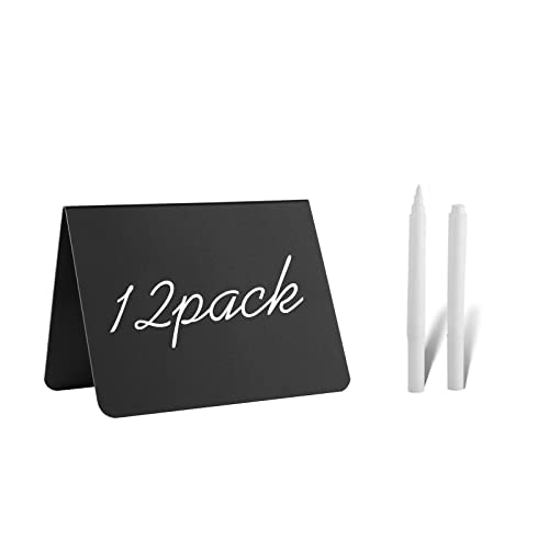 12 Pack 4'x3'Mini Chalkboard Signs for Chalk Sign for Food - Party - Buffet - Table Sign Chalkboard - Wedding - Bakery - Small Chalkboard Sign - Mini Chalkboard Signs