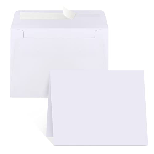 Joyberg Blank Cards and Envelopes 4x6, 30 Pack White Invitation Cardstock with 30 Pack Envelopes, Self-Seal Thank you Blank Greeting Cards and Envelopes, for All Occasions DIY, Print custom