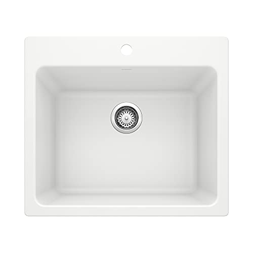 BLANCO 401927 LIVEN Drop-in or Undermount Laundry Sink, 25' L x 22' W x 12' D, White