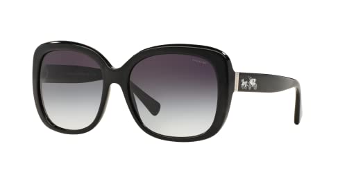 Coach HC8158 Sunglasses, Black/Grey Gradient, 58 mm