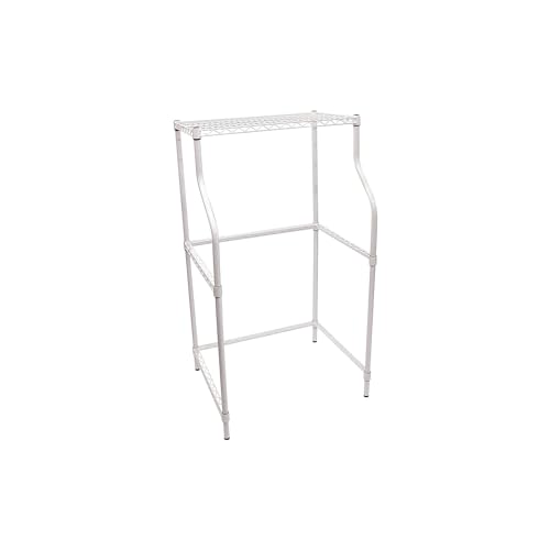 Magic Chef Compact Laundry Stand, Space-Saving Metal Washer-and-Dryer Rack for Laundry Room Organization, 23.6' D x 29.5' W x 53.1' H, White