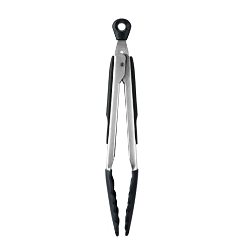 OXO Good Grips 9-Inch Tongs with Silicone Heads, Black