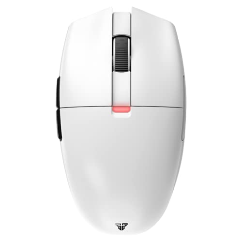 FANTECH ARIA XD7 Wireless Gaming Mouse - Pixart 3395 Gaming Sensor 26000 DPI, HUANO Switches, Super Lightweight 59 Grams and Ambidextrous Egg Shape, 3-Mode Connectivity, White