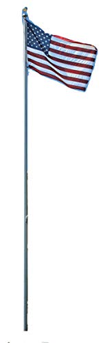25 FT In Ground Heavy Duty Commercial Grade Tapered Flag Pole Flagpole WindStrong Comes with Deluxe Top Truck For Business Government and Residential Made in The USA Holds Two Flags