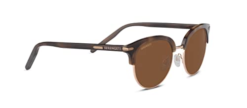 Serengeti Lela Butterfly 8941 Acetate Aurora, Brown/Shiny Rose Gold Mineral Polarized Drivers, One Size