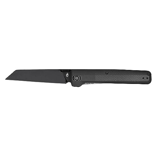 Gerber Gear Pledge Pocket Knife with Pocket Clip - 3.7' Full Panel Plain Edge Blade Folding Knife - EDC Gear and Equipment - Omni Gray