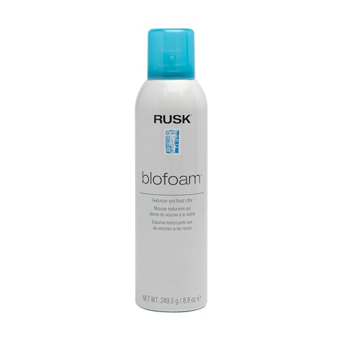 RUSK Designer Collection Blofoam Extreme Texture and Root Lifter, 8.8 Oz, Spray-On Texturizing Foam with Gel-Like Consistency, Root Lifter and Curl Amplifier