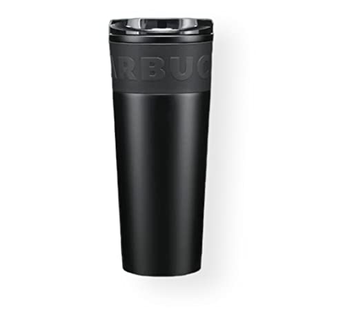 Starbucks Matte Black Stainless Steel Tumbler with Grip Grande 16 oz Hot Drinks Coffee Tea