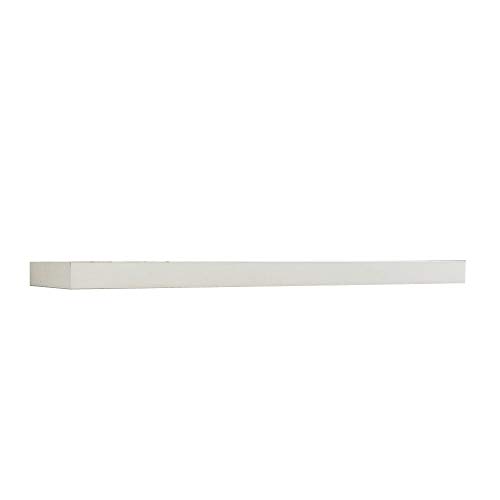 InPlace Shelving 0191801 Floating Wall Mountable Shelf with Invisible Brackets, White, 47.3-Inch Wide by 10.2-Inch Deep by 2-Inch High