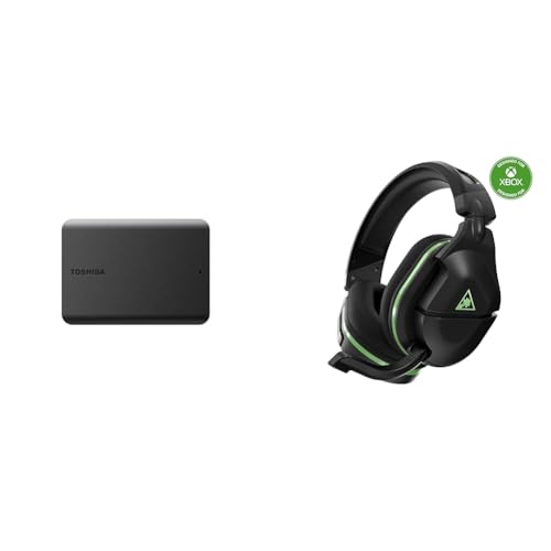 Toshiba Canvio Basics 1TB Portable External Hard Drive USB 3.0, Black - HDTB510XK3AA & Turtle Beach Stealth 600 Gen 2 USB Wireless Amplified Gaming Headset