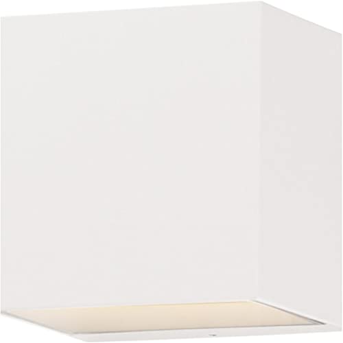 ET2 Lighting E23218-WT Blok - 24W 2 LED Outdoor Wall Mount-6.25 Inches Tall and 6.25 Inches Wide, Finish Color: White