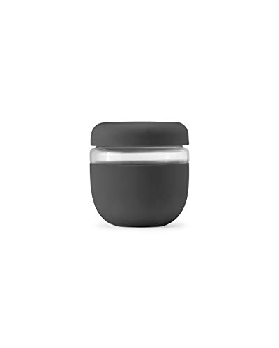 W&P Porter Seal Tight, Lunch Bowl Container w/ Lid | Charcoal 24 Ounces | Leak & Spill Proof, Soup & Stew Food Storage, Meal Prep, Airtight, Microwave and Dishwasher Safe, BPA-Free Glass