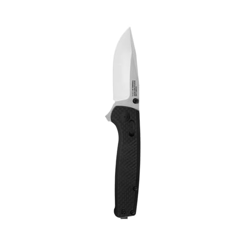 SOG Terminus XR Ergonomic Ambidextrous Lightweight Sleek Balanced Folding Knife| G10 Carbon Fiber Handle | S35VN Steel Blade