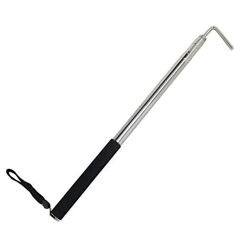 scottchen PRO RV Awning Rod Opener Easy Reach Telescopic Puller 13-3/4' to 44-3/4' Stainless Steel Silver & Black - 1pack Upgrade